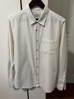 Portuguese Flannel Men's White Casual Button-Down Shirt
